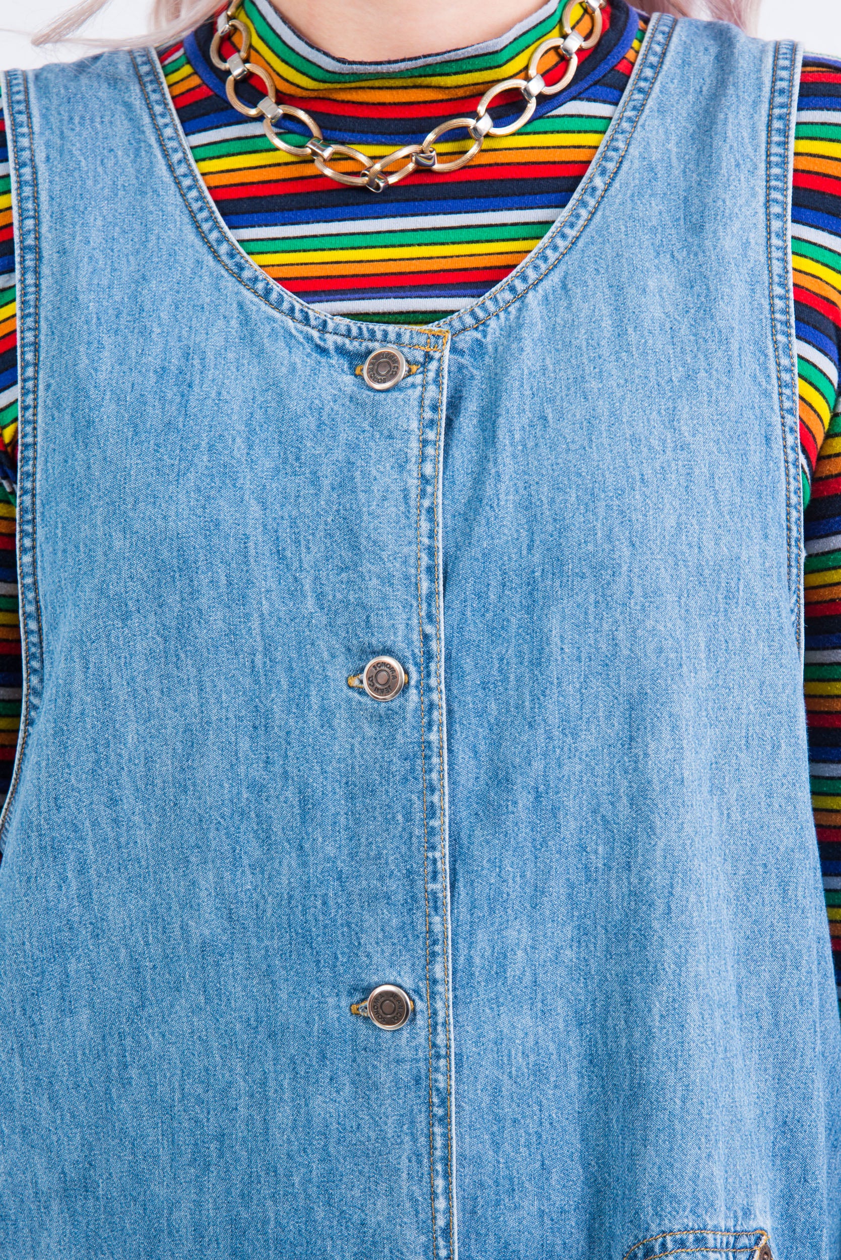 Vintage 90's Denim Pinafore Dress | THE VINTAGE SCENE The Vintage Scene Vintage 90's Denim Pinafore Dress | THE VINTAGE SCENE The Vintage Scene