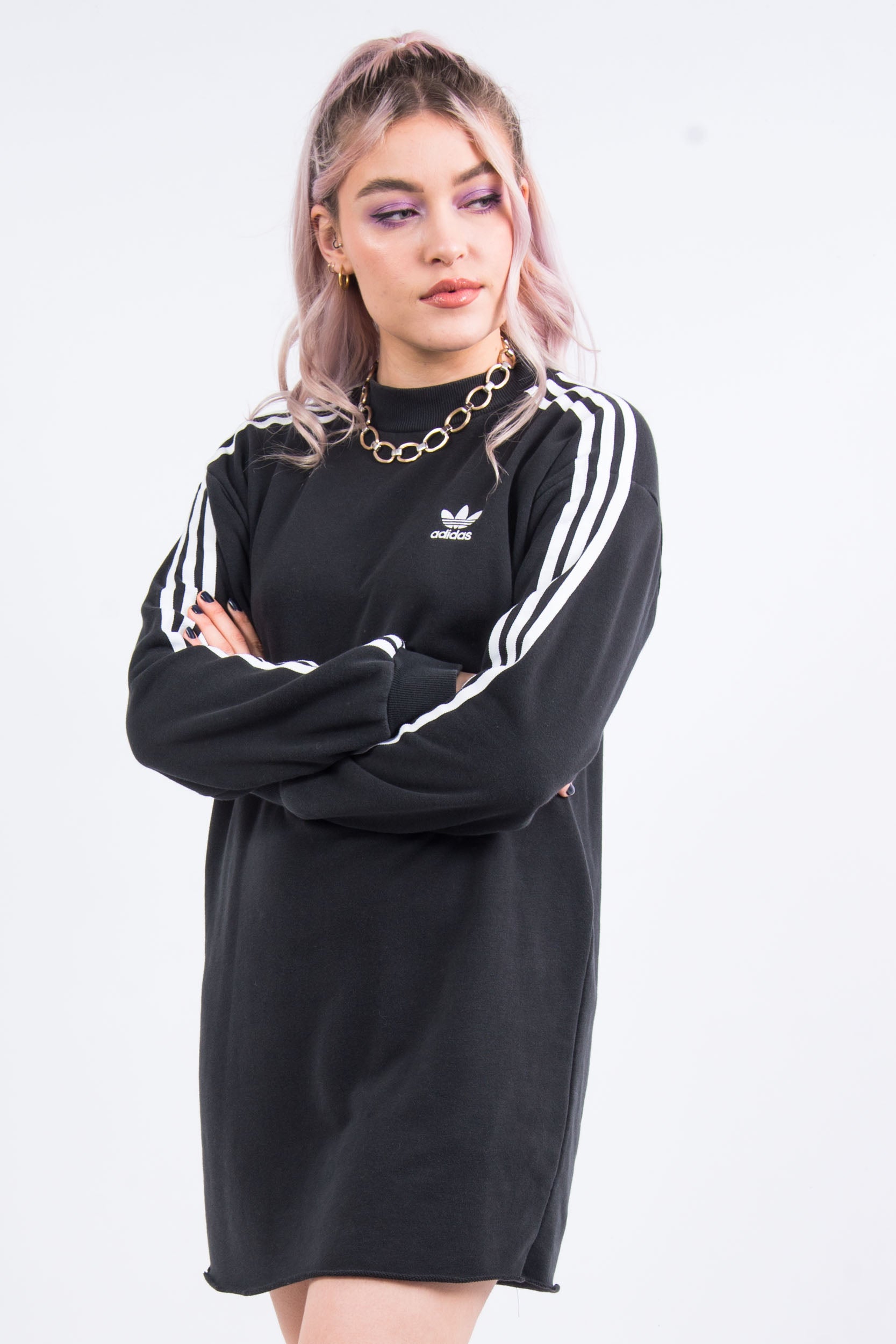 Adidas Originals Three Stripe Sweater Dress | THE VINTAGE SCENE The Vintage Scene Adidas Originals Three Stripe Sweater Dress | THE VINTAGE SCENE The Vintage Scene