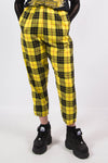 Cher Yellow Tartan Check Trousers