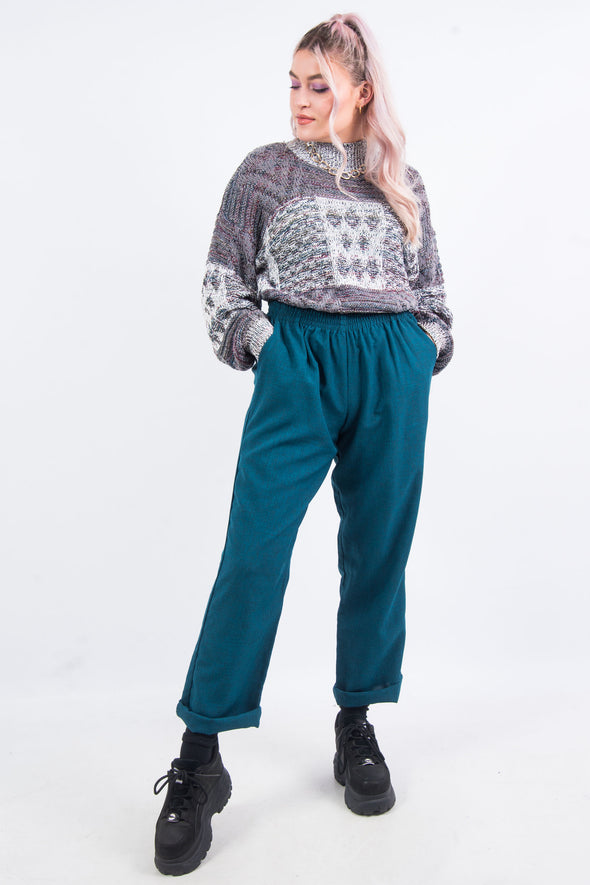 Vintage 90's Teal High Waist Trousers