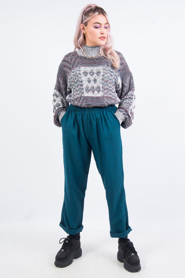 Vintage 90's Teal High Waist Trousers