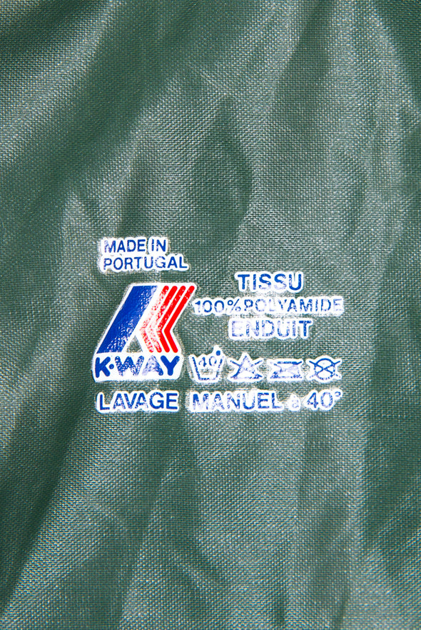 K-Way Khaki Waterproof Rain Jacket