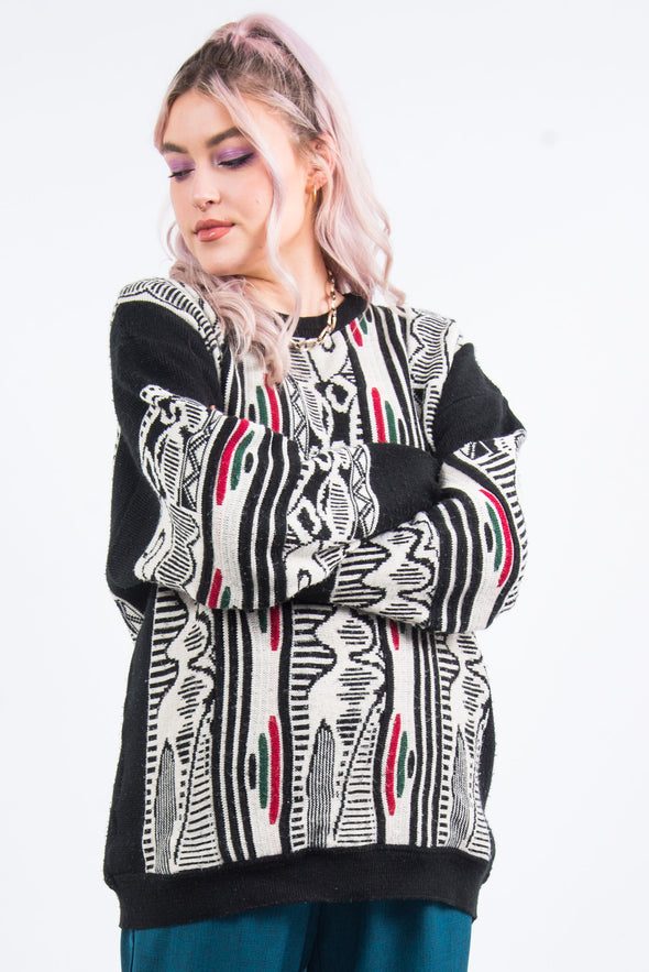 Vintage 90's Abstract Knit Jumper