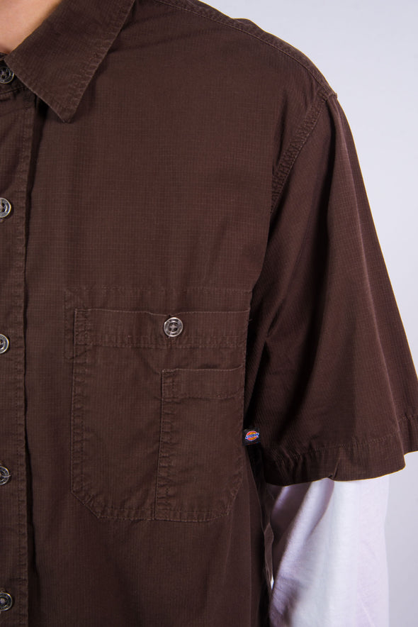 Vintage Dickies Brown Short Sleeve Shirt