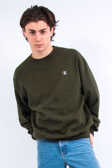 Vintage Olive Green Champion Sweatshirt