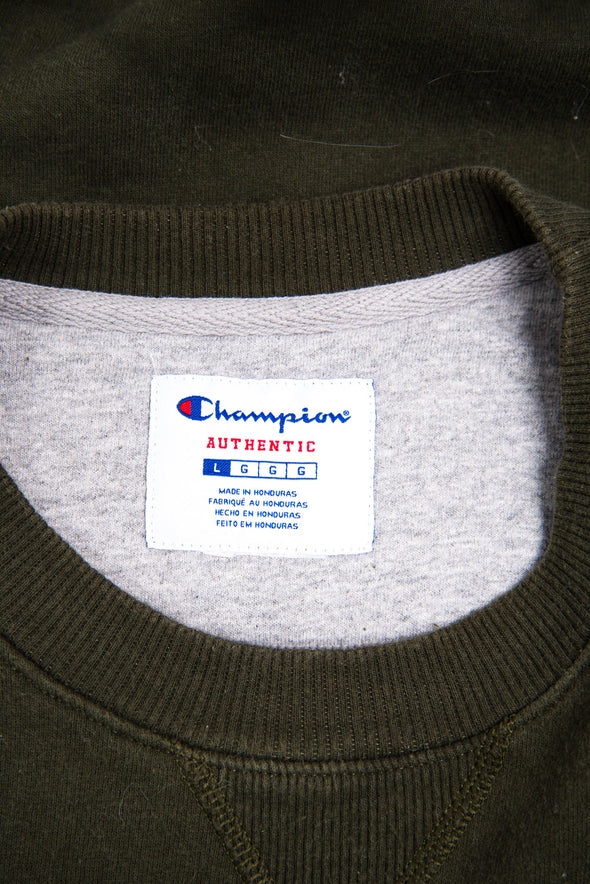 Vintage Olive Green Champion Sweatshirt