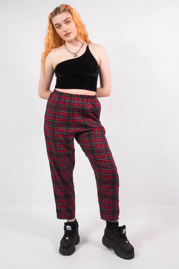 Dionne Red Tartan Check Trousers