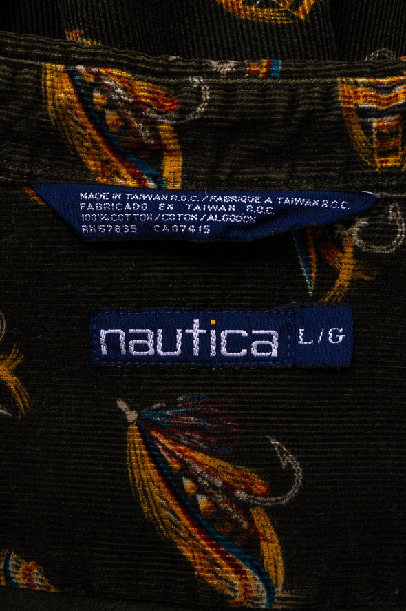 90's Nautica Fly Fishing Cord Shirt