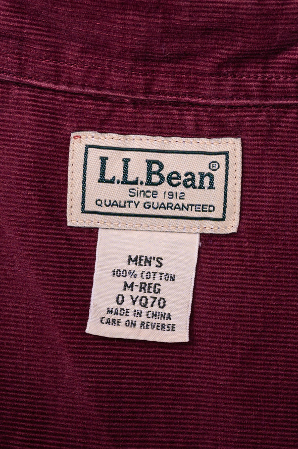 Vintage L.L. Bean Burgundy Cord Shirt