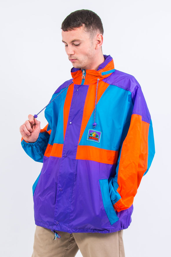 90's Colour Block Waterproof Rain Jacket