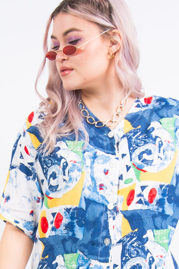 Vintage 90's Abstract Print Shirt