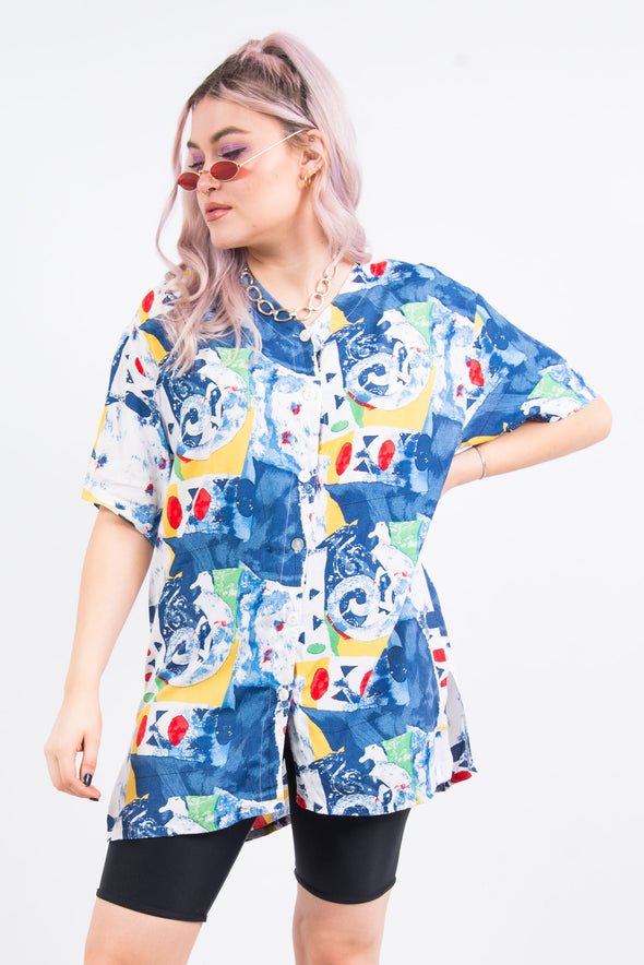 Vintage 90's Abstract Print Shirt