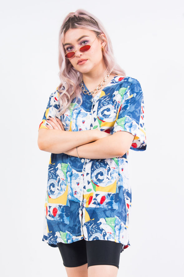 Vintage 90's Abstract Print Shirt