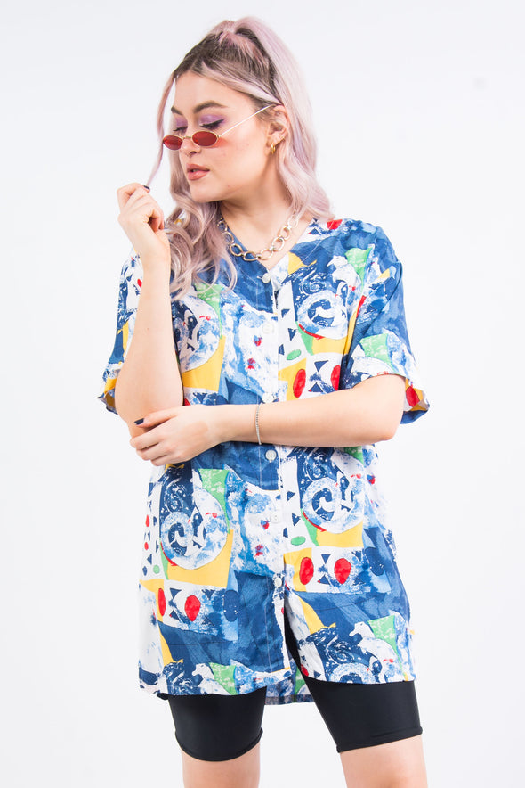 Vintage 90's Abstract Print Shirt