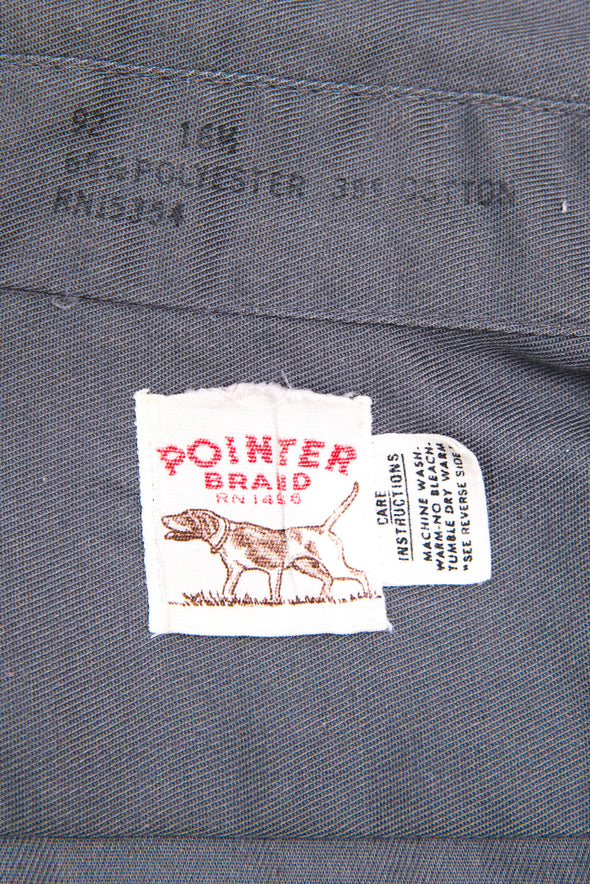 Vintage Plain Grey USA Work Shirt
