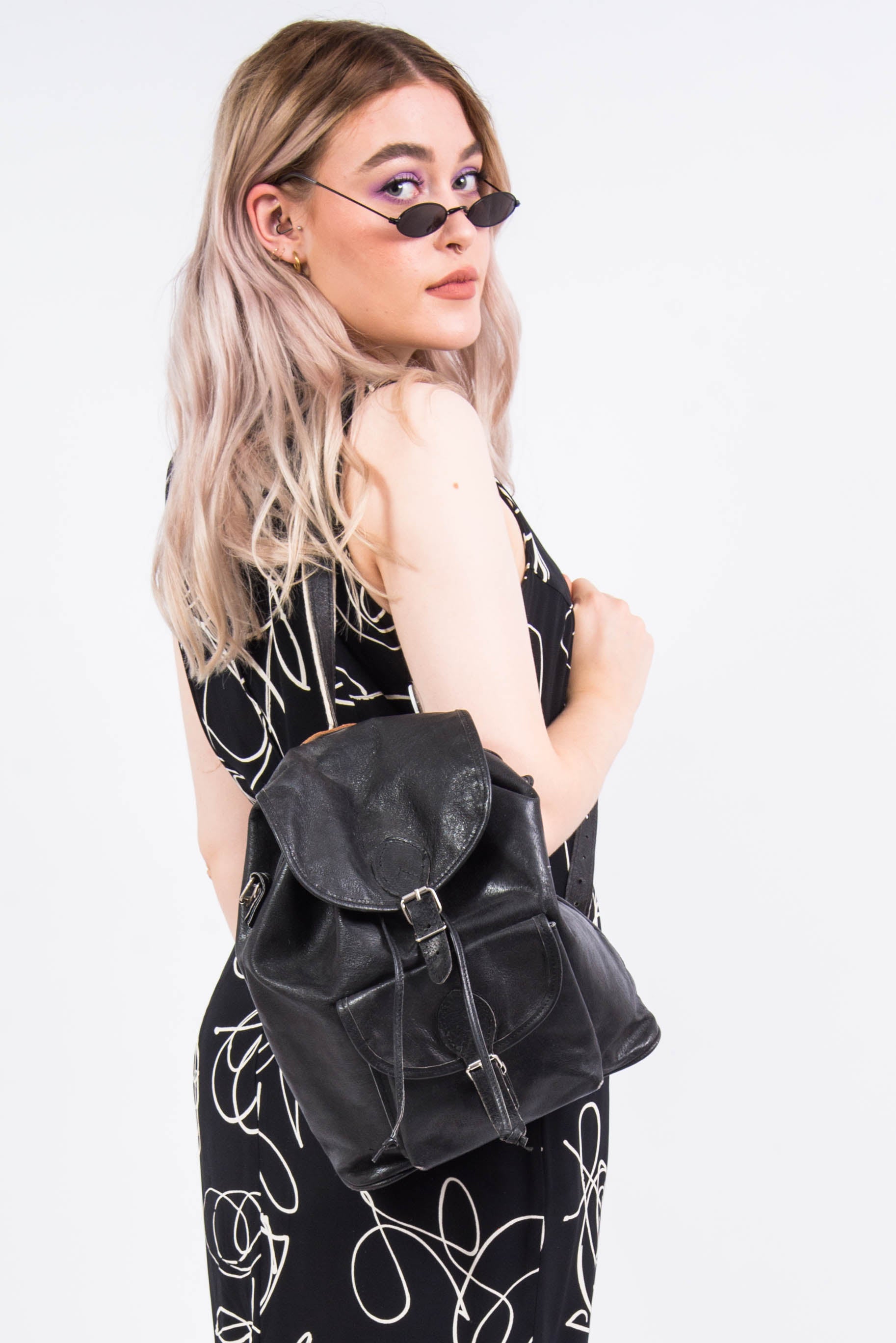 Vintage 90's Leather Rucksack Backpack Vintage 90's Leather Rucksack Backpack