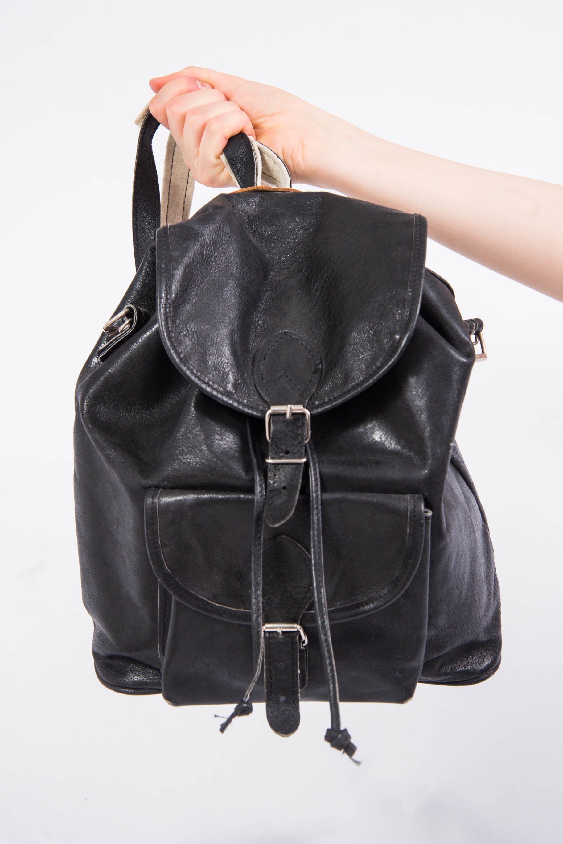 Vintage 90's Leather Rucksack Backpack Vintage 90's Leather Rucksack Backpack