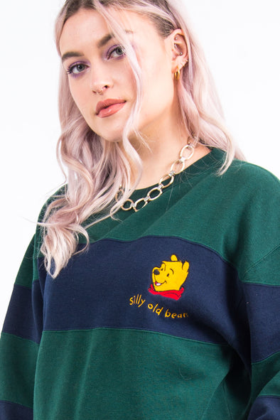 Vintage Winnie the Pooh Striped Sweatshirt