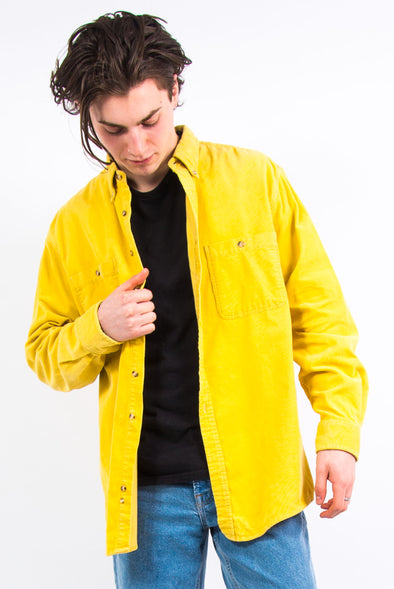90's Vintage Yellow Cord Shirt
