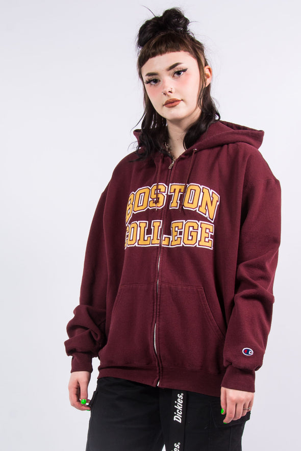 Vintage Champion 90's Boston College Hoodie Sweatshirt