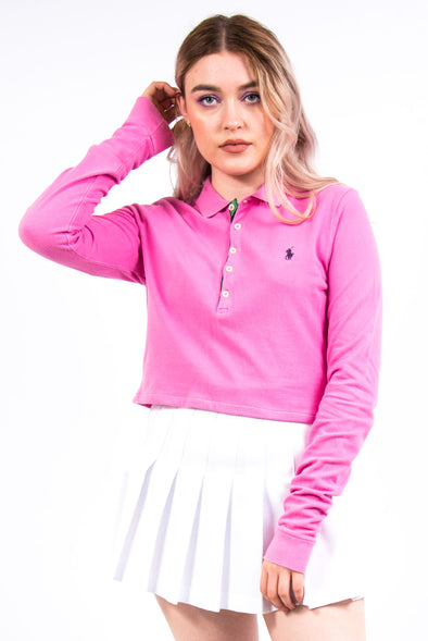 Pink Cropped Ralph Lauren Polo T-Shirt