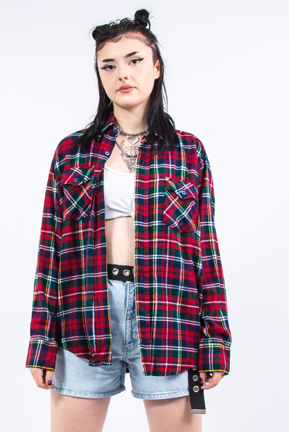 Vintage 90's Red Check Flannel Shirt