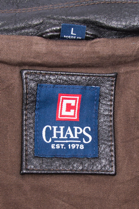 Vintage Chaps Oversize Leather Donkey Jacket