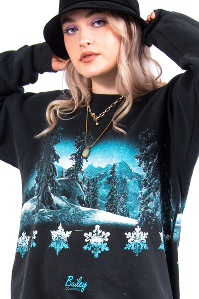 Vintage 90's Winter Scene Sweatshirt