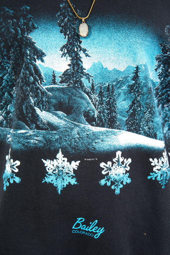 Vintage 90's Winter Scene Sweatshirt