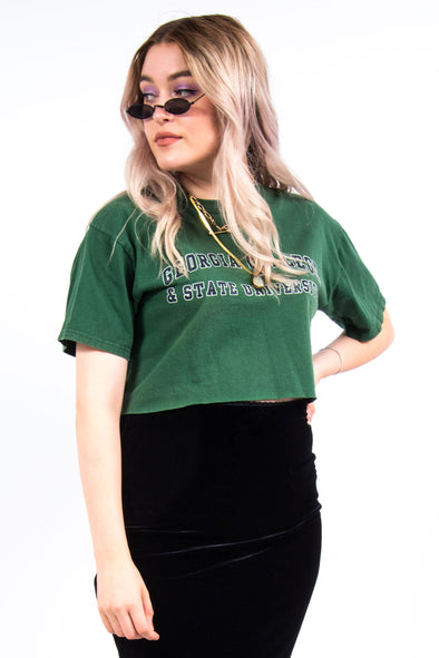 Vintage Cropped College T-Shirt