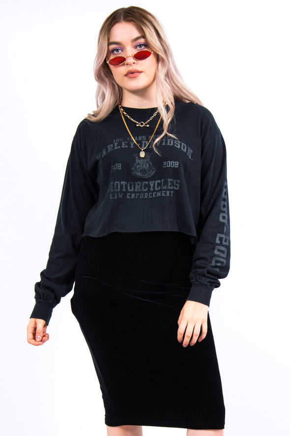 Vintage Harley Davidson Cropped T-Shirt