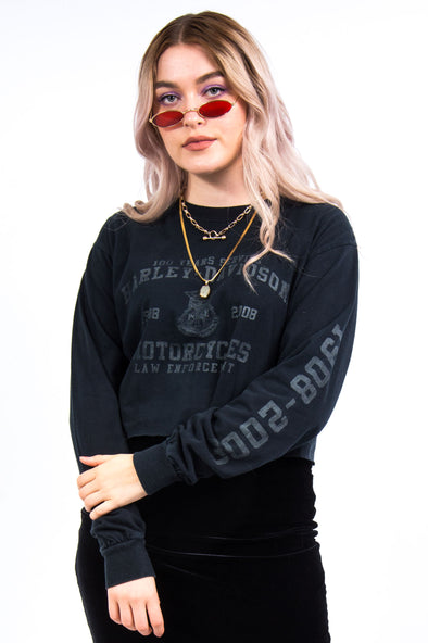 Vintage Harley Davidson Cropped T-Shirt