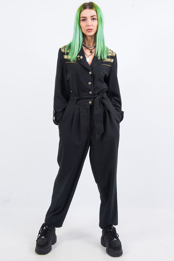 Vintage 90's Glam Collared Jumpsuit
