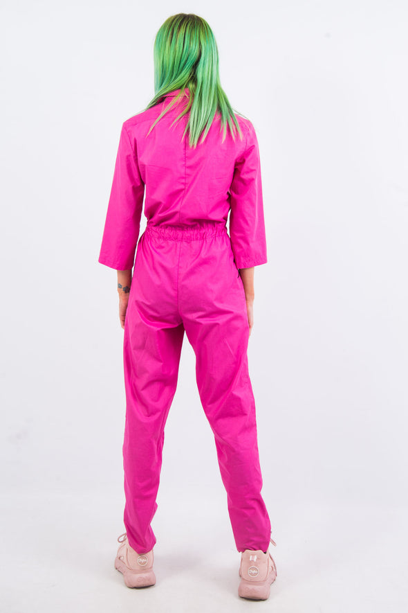 Vintage 90's Pink Boilersuit Jumpsuit
