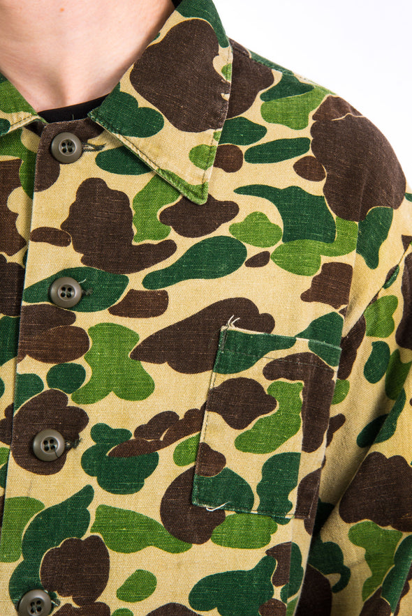 Vintage USA Camouflage Print Over Shirt