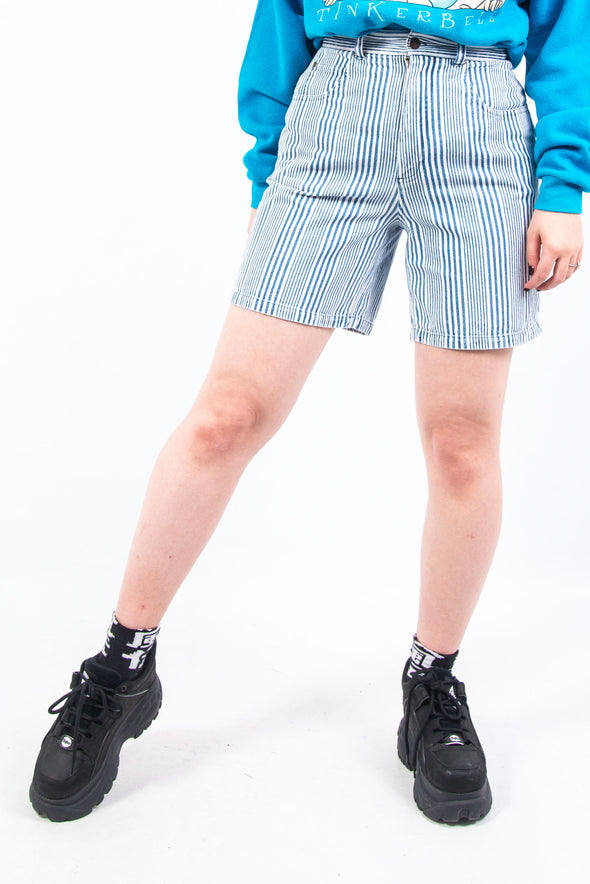 Vintage 90's Striped Denim Mom Shorts
