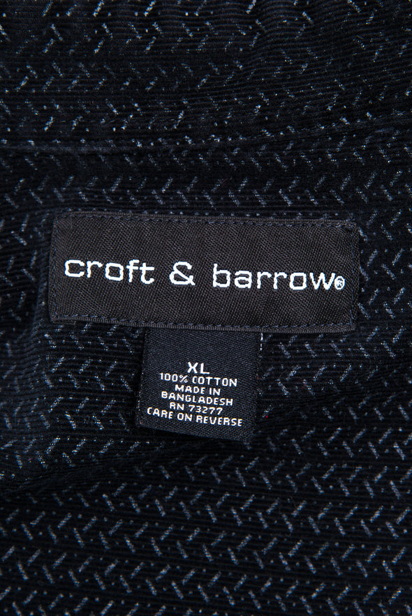 Vintage Black Patterned Cord Shirt