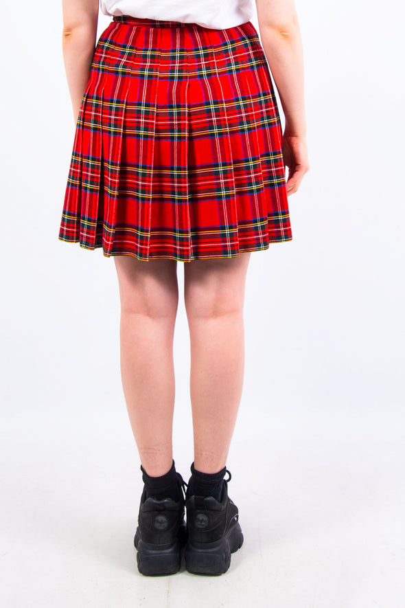 Vintage 90's Pleated Tartan Skirt