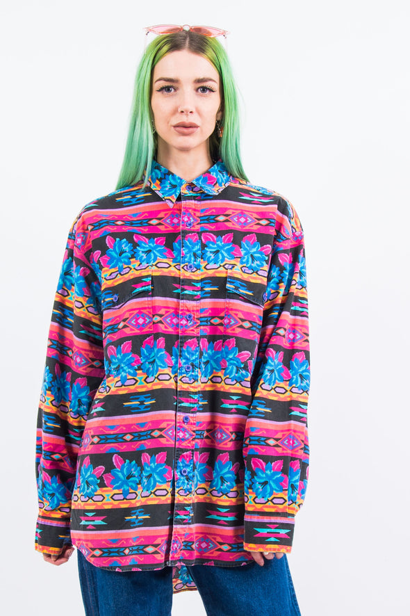 Vintage 90's Wrangler Aztec Print Shirt