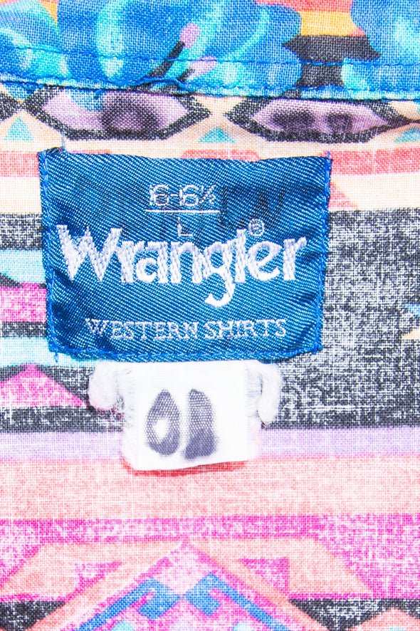Vintage 90's Wrangler Aztec Print Shirt