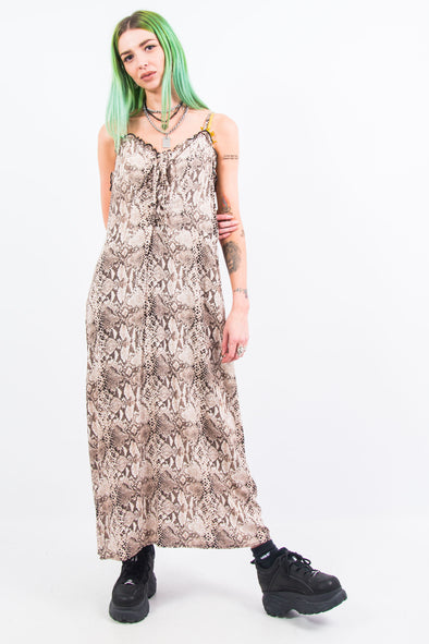 Snake Skin Print Maxi Dress