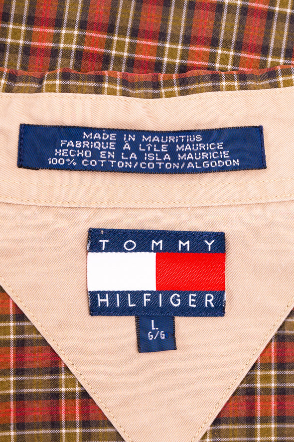 90's Tommy Hilfiger Brown Check Shirt