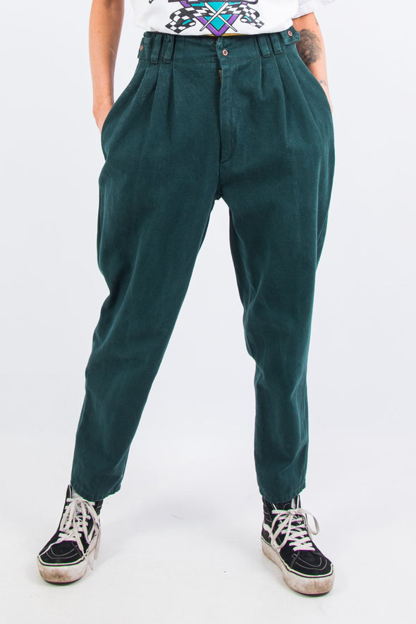 Vintage 90's Forest Green High Waist Trousers