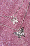 90's Cute Butterfly Double Layer Necklace