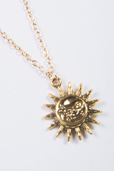 90's Sun & Moon Necklace