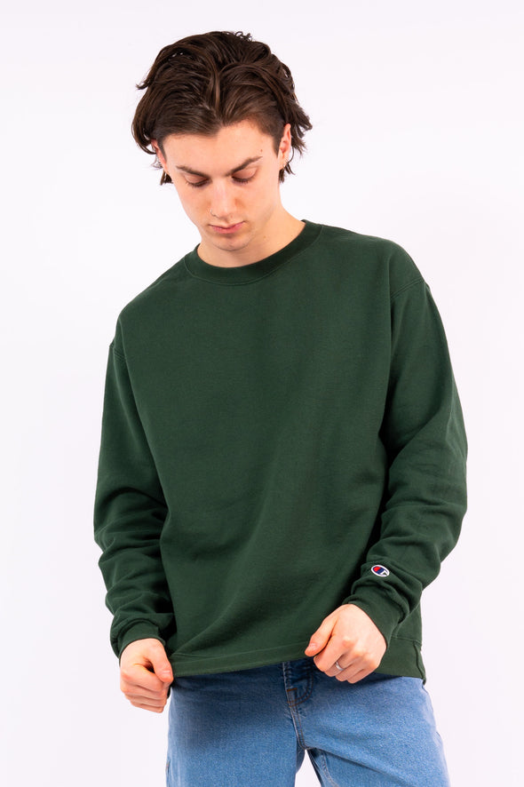 90's Green Plain Champion Sweatshirt