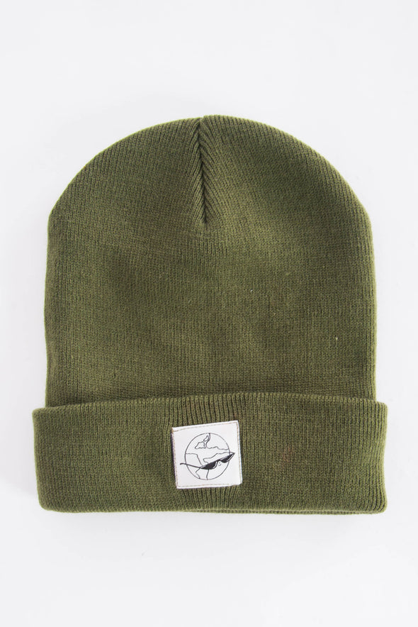 Worldie Khaki Green Beanie Hat