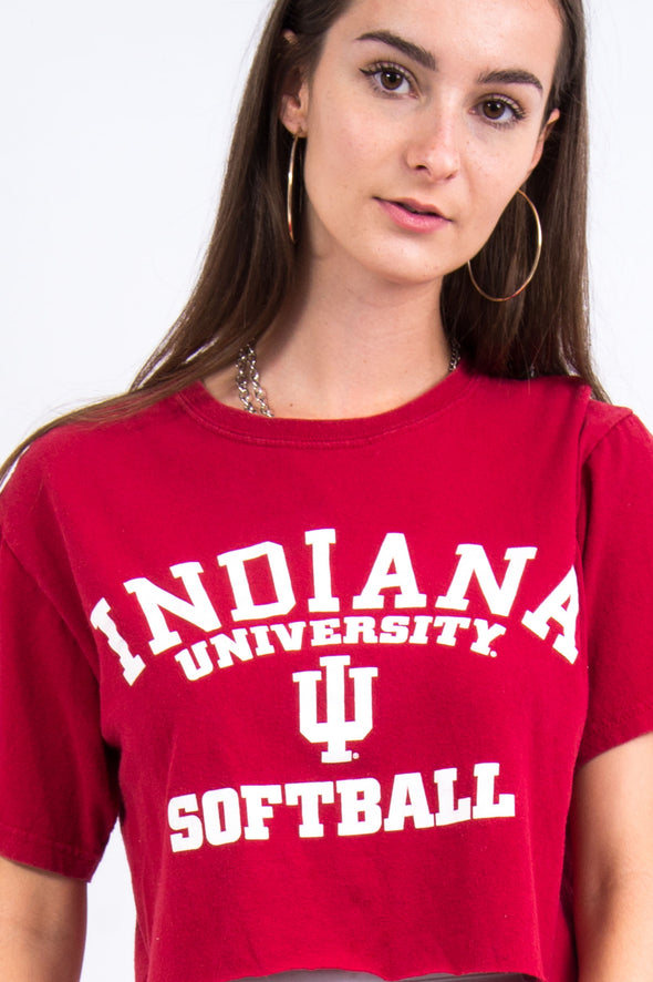 Vintage Indiana University Cropped T-Shirt