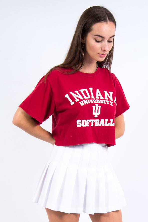 Vintage Indiana University Cropped T-Shirt