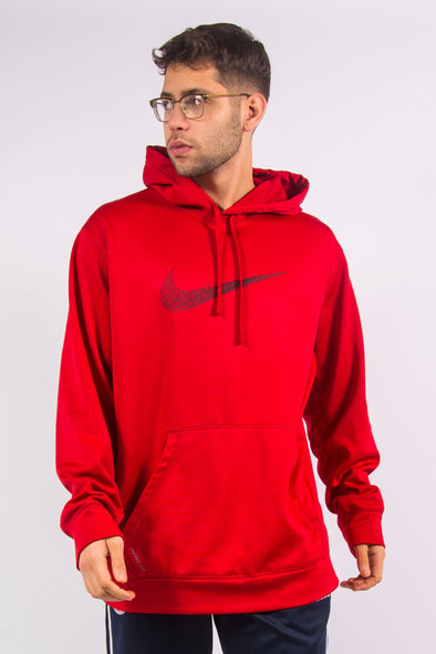 Nike Therma-Fit red sports hoodie